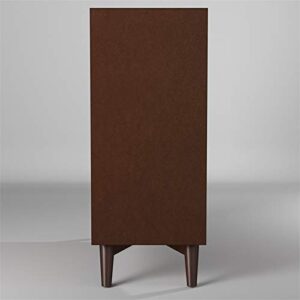 Alpine Furniture Flynn Mid Century 4 Drawer Storage Accent Chest in Walnut (Brown)