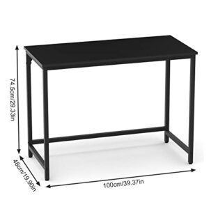 Weehom Small Computer Desk Study Writing Desk for Home Office Pc Notebook Table Workstation Stand 39 Inches Metal Leg Black