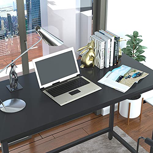 Weehom Small Computer Desk Study Writing Desk for Home Office Pc Notebook Table Workstation Stand 39 Inches Metal Leg Black