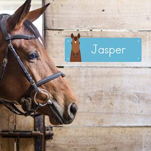 Personalized Steel Horse Stall Stable Barn Name Plate in Color