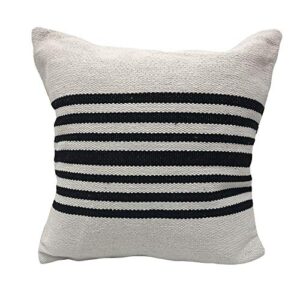 lr home bold striped throw pillow, 22" x 22", white/black