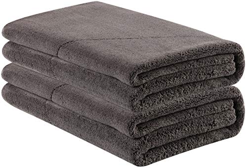 SCRUBIT Microfiber Drying Towel, Cleaning Cloths, Scratch-Free, Strong Water Absorption Drying Towel for Cars, SUVs, RVs, Trucks, and Boats Gifts (29.5 in. x 22 in.)-2PK (Gray)