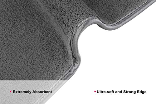 SCRUBIT Microfiber Drying Towel, Cleaning Cloths, Scratch-Free, Strong Water Absorption Drying Towel for Cars, SUVs, RVs, Trucks, and Boats Gifts (29.5 in. x 22 in.)-2PK (Gray)