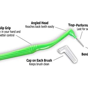 Orthomechanic Interdental Brush Angle Cleaners - Jumbo Pack (50 Brushes) (Standard) - Remove Plaque - Toothpick