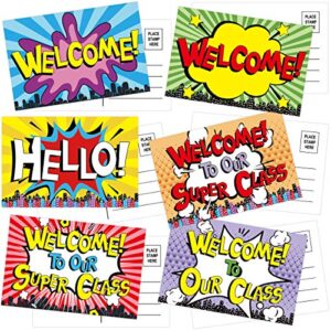 36 colorful welcome postcards with 6 designs welcome back to school greeting cards for children