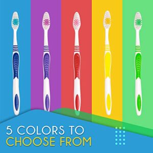 EcoFox Bulk Toothbrushes 25 Pack | Individually Wrapped Travel Toothbrush Set for Adults & Kids | Made with a Medium-Soft Large Brush Head | BPA-Free & Disposable!