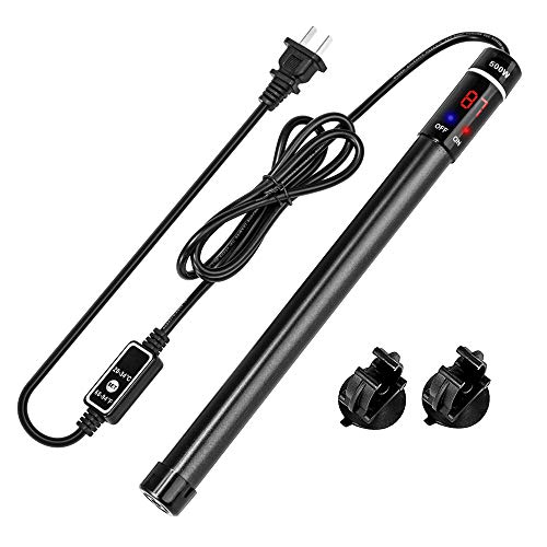 UPLY 500W Aquarium Heater Submersible 500 Watt Titanium Fish Tank Heater with External Temperature Controller for 60 Gallon to 95 Gallon Tank