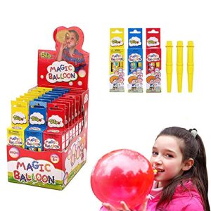 BILIPO 3Pcs Magic Balloon-Large, Bubbles for Kids Outside, Bubble Blowing Products, Bubble Toys, Bubble Balloon, Toddler Outdoor Toys,Plastic Balloons Variety Pack, 3 Tubes of Assorted Colors