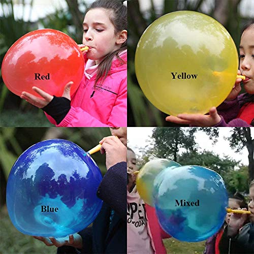 BILIPO 3Pcs Magic Balloon-Large, Bubbles for Kids Outside, Bubble Blowing Products, Bubble Toys, Bubble Balloon, Toddler Outdoor Toys,Plastic Balloons Variety Pack, 3 Tubes of Assorted Colors