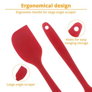 KUFUNG Silicone Spatula, BPA Free & 480°F Heat Resistant,Non Stick Rubber Kitchen Spatulas for Cooking, Baking, and Mixing (L, Red)