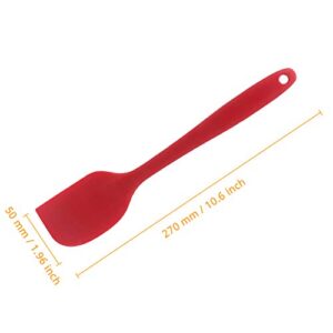 KUFUNG Silicone Spatula, BPA Free & 480°F Heat Resistant,Non Stick Rubber Kitchen Spatulas for Cooking, Baking, and Mixing (L, Red)