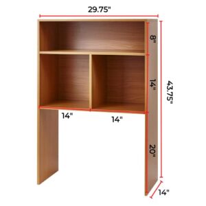 Yak About It® Extra Depth Cube Dorm Desk Bookshelf - Beech