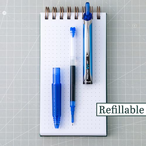 PILOT Precise V7 RT Refillable & Retractable Liquid Ink Rolling Ball Pens, Fine Point (0.7mm) Blue, 8-Pack (15343)