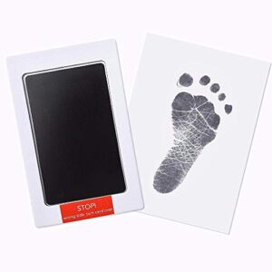2 Pack Black and Blue Clean Touch Safe InkPads Hand and Footprint Newborn Baby Handprint or Footprint Clean Touch Ink Pad (2 Pack Black & Blue Ink Pad)