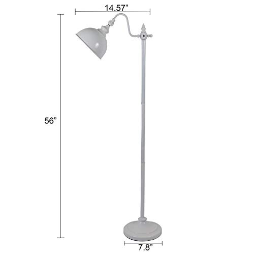 Decor Therapy Chloe Pharmacy Floor Lamp, Glossy White