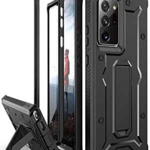 ArmadilloTek Vanguard Compatible with Samsung Galaxy Note 20 Ultra 5G Case (2020 Release) Military Grade Full-Body Rugged with Built-in Kickstand [Screenless Version] - Black