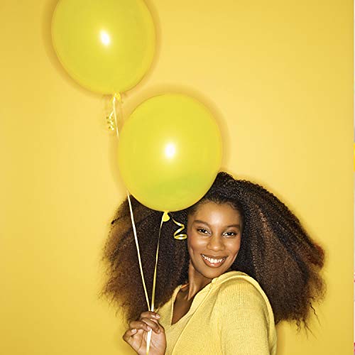 Pack of 100, 12 inches Yellow Party Balloons, Balloons Bulk, Balloons for Birthdays (Yellow)