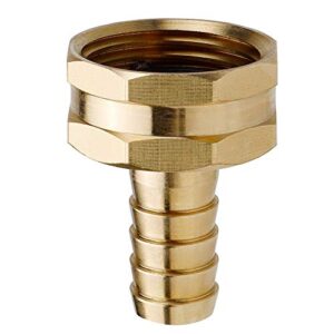 Twinkle Star Heavy Duty Brass 1/2" Garden Hose Mender End Repair Connector with Stainless Clamps, Male and Female Garden Hose Fittings, 3 Sets