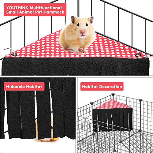 YOUTHINK Rat Beds, Hideout for Guinea Pigs Pet Cage Hammock Fit for Rats Hamsters Hedgehog Ferrets Chinchillas Bunny Mice Small Animals