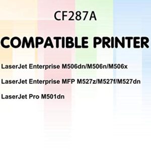 (Pack of 1) Compatible for HP 87A hp87A 287A CF287A Toner Cartridge (1-Black, HP287A) Replacement for Enterprise M506 M506dn M506x M506n M501dn M501n MFP M527dn M527z Printer, Sold by GTS