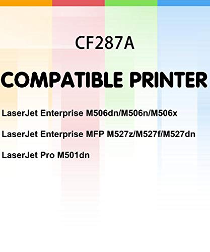 (Pack of 1) Compatible for HP 87A hp87A 287A CF287A Toner Cartridge (1-Black, HP287A) Replacement for Enterprise M506 M506dn M506x M506n M501dn M501n MFP M527dn M527z Printer, Sold by GTS