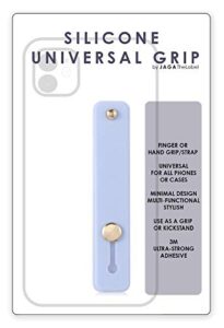 jaga | universal silicone finger hand band grip strap or kick stand for all smart phones | phone accessories (icy blue)