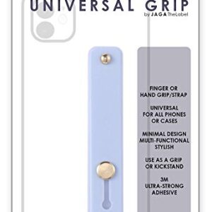 JAGA | Universal Silicone Finger Hand Band Grip Strap or Kick Stand for All Smart Phones | Phone Accessories (ICY Blue)