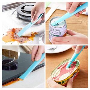 Cleaning Scraper Tool Kitchen Plastic Scraper Multipurpose Stiff Grill Scraper Scratch Free Cleaning Tool Can Opener Sticker Scraper Label Remover Gum Scraper Bottle Opener – 3 PCS