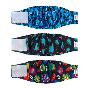 cutebone dog belly bands for male dogs wraps washable doggie diapers dm07s