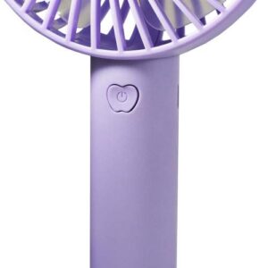 Comfort Zone CZPF402PL 4” 3-Speed Handheld Rechargeable Fan - Lithium Ion Battery Operated, Micro USB Cable - Powerful, Mini Hand Fan - Lightweight, Purple