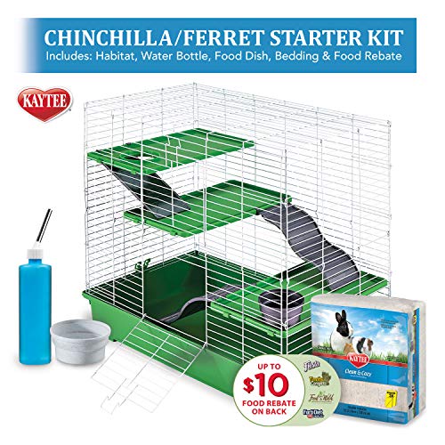 Kaytee My First Home Starter Kit Habitat for Pet Ferrets or Chinchillas