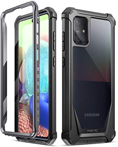 Poetic Guardian Series for Samsung Galaxy A71 5G Case, [Not Fit Verizon A71 5G UW] [Not Fit A71 4G] Full-Body Hybrid Shockproof Bumper Cover with Built-in-Screen Protector, Black/Clear