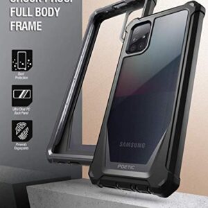 Poetic Guardian Series for Samsung Galaxy A71 5G Case, [Not Fit Verizon A71 5G UW] [Not Fit A71 4G] Full-Body Hybrid Shockproof Bumper Cover with Built-in-Screen Protector, Black/Clear