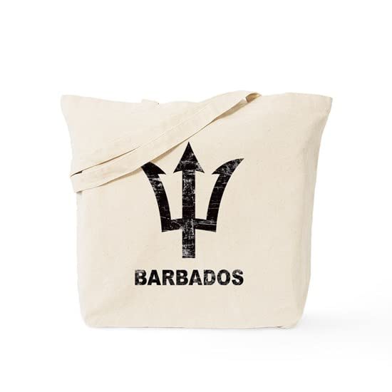 CafePress Vintage Barbados Tote Bag Natural Canvas Tote Bag, Reusable Shopping Bag