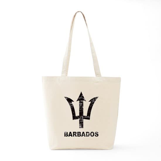 CafePress Vintage Barbados Tote Bag Natural Canvas Tote Bag, Reusable Shopping Bag