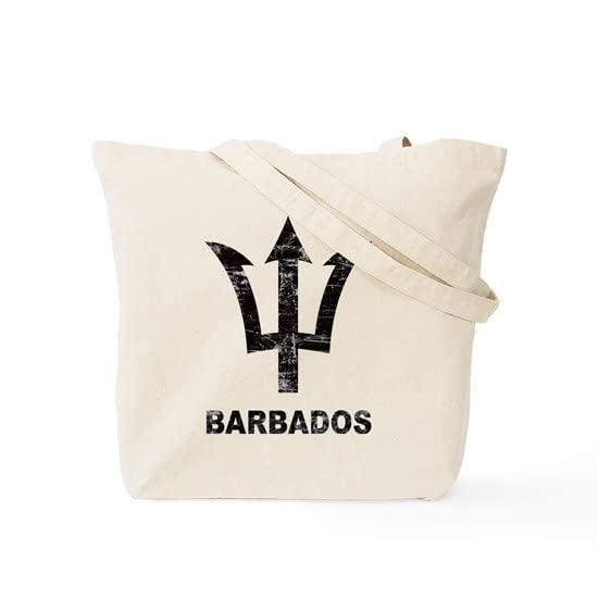 CafePress Vintage Barbados Tote Bag Natural Canvas Tote Bag, Reusable Shopping Bag