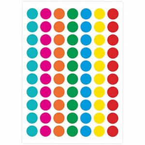parlaim 7 color 3/4 inch round color-coding label stickers, color coded dots for classroom office art diy yard sale stickers-1050pcs