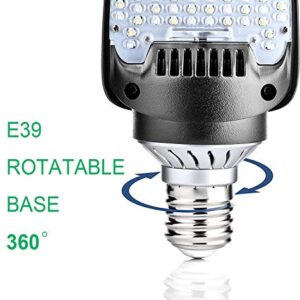 OSTEK LED Shoebox Area Corn Light Bulb 54W LED Retrofit Kits 5000K E39 Rotatable Mogul 7560LM LED Commercial Lighting - Post Street Light Security Lights Parking Light LED Paddle Bulb, UL DLC