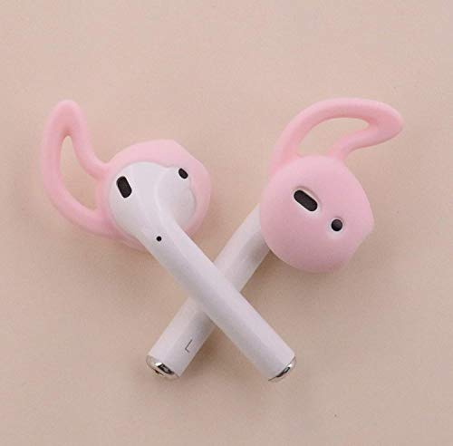 JNSA 6 Pairs Silicone Ear Tips Ear Hooks Compatible with Apple AirPods/EarPods,Silicone Soft Covers Anti-Slip Sport Earbud Tips, Anti-Drop Ear Hook Gel Headphones Earphones Tips,6 Colors