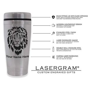 LaserGram 16oz Commuter Mug, High Wing Airplane, Personalized Engraving Included