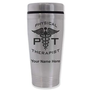 lasergram 16oz commuter mug, pt physical therapist, personalized engraving included