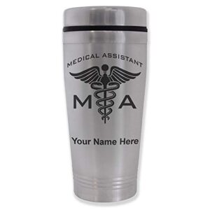 LaserGram 16oz Commuter Mug, MA Medical Assistant, Personalized Engraving Included