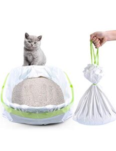 petocat litter box liners, 34 count jumbo cat litter pan liners, drawstring litter liner bags for litter box, easy clean up. thick large kitty litter liner xl, eco friendly pet cat supplies(36" x 19")