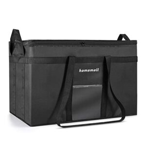homemell insulated food delivery bag xxxl - hot pizza delivery bags – large thermal carrier for professional food transportation catering - reusable grocery bag shopping tote - soft sided foldable cooler - hot and cold for groceries