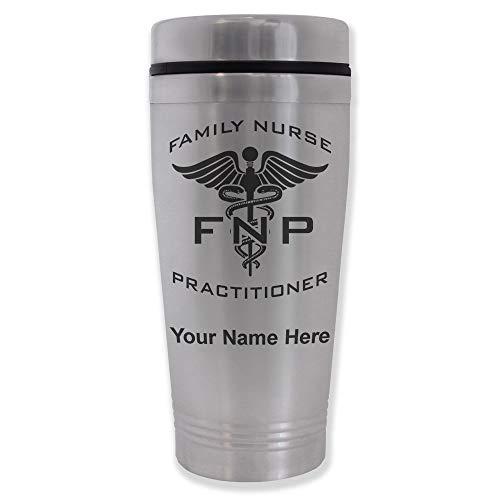 LaserGram 16oz Commuter Mug, FNP Family Nurse Practitioner, Personalized Engraving Included