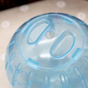 Small Pets Accessories 4inch Portable Transparent Hamster Rodent Pet Jogging Ball Exercise Play Toy - Blue GlobalDeal