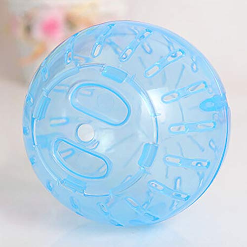 Small Pets Accessories 4inch Portable Transparent Hamster Rodent Pet Jogging Ball Exercise Play Toy - Blue GlobalDeal