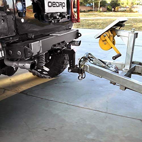 OEDRO Adjustable Trailer Hitch, 6 Inch Drop Hitch Ball Mount Fits 2.5 Inch Receiver, Forged Aluminum Towing Hitch, 2" & 2-5/16" Tow Balls with Double Pin Key Locks, 14,500lbs.