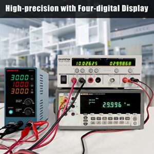 Adjustable DC Power Supply (0-30 V 0-10 A) with Output Enable/Disable Button HANMATEK HM310 Mini Variable Switching Digital Bench Power Supply with USB Charging