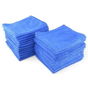 ezauto wrap 25pcs microfiber cleaning cloth towel rag car polishing scratch free ultra soft auto detailing multi-purpose kitchen